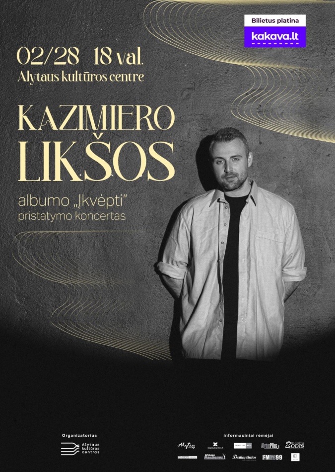 Kazimiero Likšos albumo „Įkvėpti“ pristatymo koncertas | Alytus